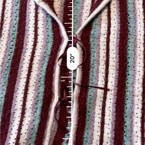 MAEVE Collared Crochet Cardigan Sweater - Multicolor ONE Size - Picture 9 of 9